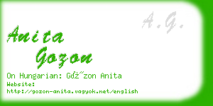 anita gozon business card